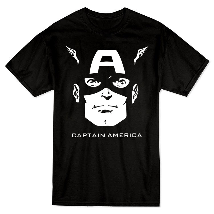 خرید تیشرت ونگارد - طرح Captain America - سیاه - سایز XL